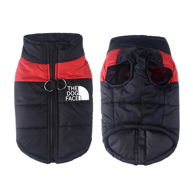 Waterproof cotton winter dog vest coat in 8 colours for small to large dogs