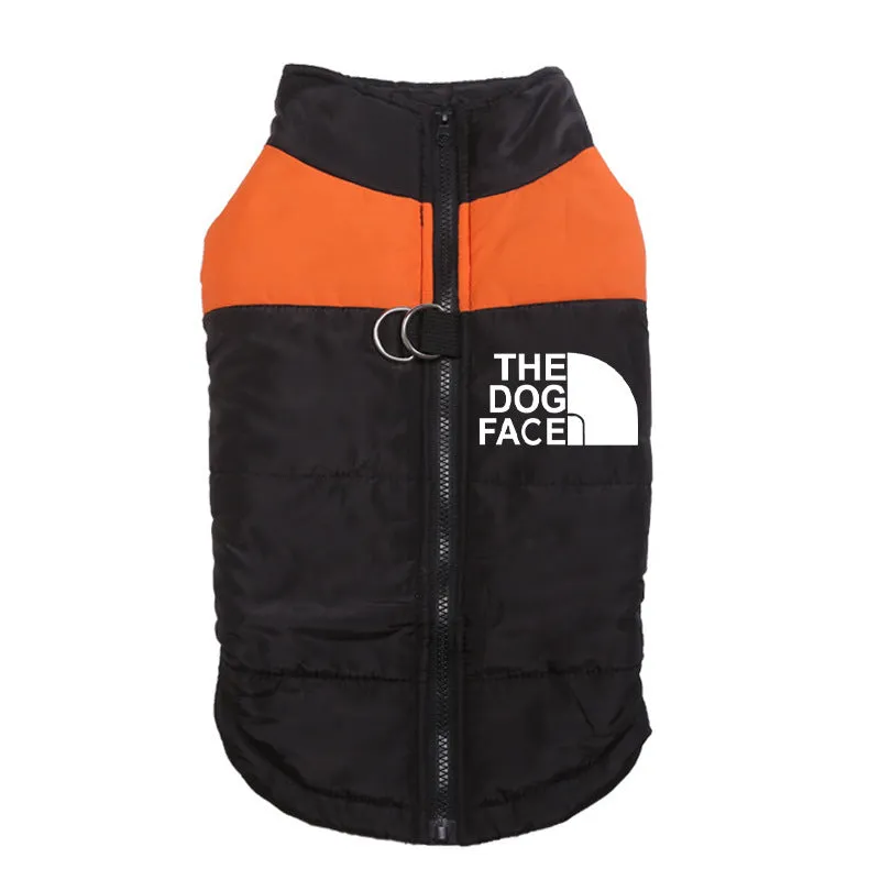 Waterproof cotton winter dog vest coat in 8 colours for small to large dogs