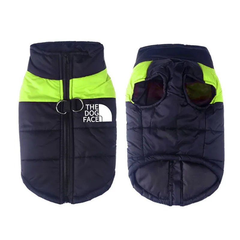 Waterproof cotton winter dog vest coat in 8 colours for small to large dogs