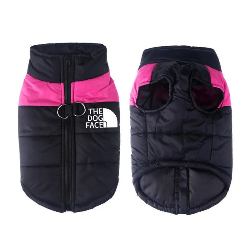 Waterproof cotton winter dog vest coat in 8 colours for small to large dogs
