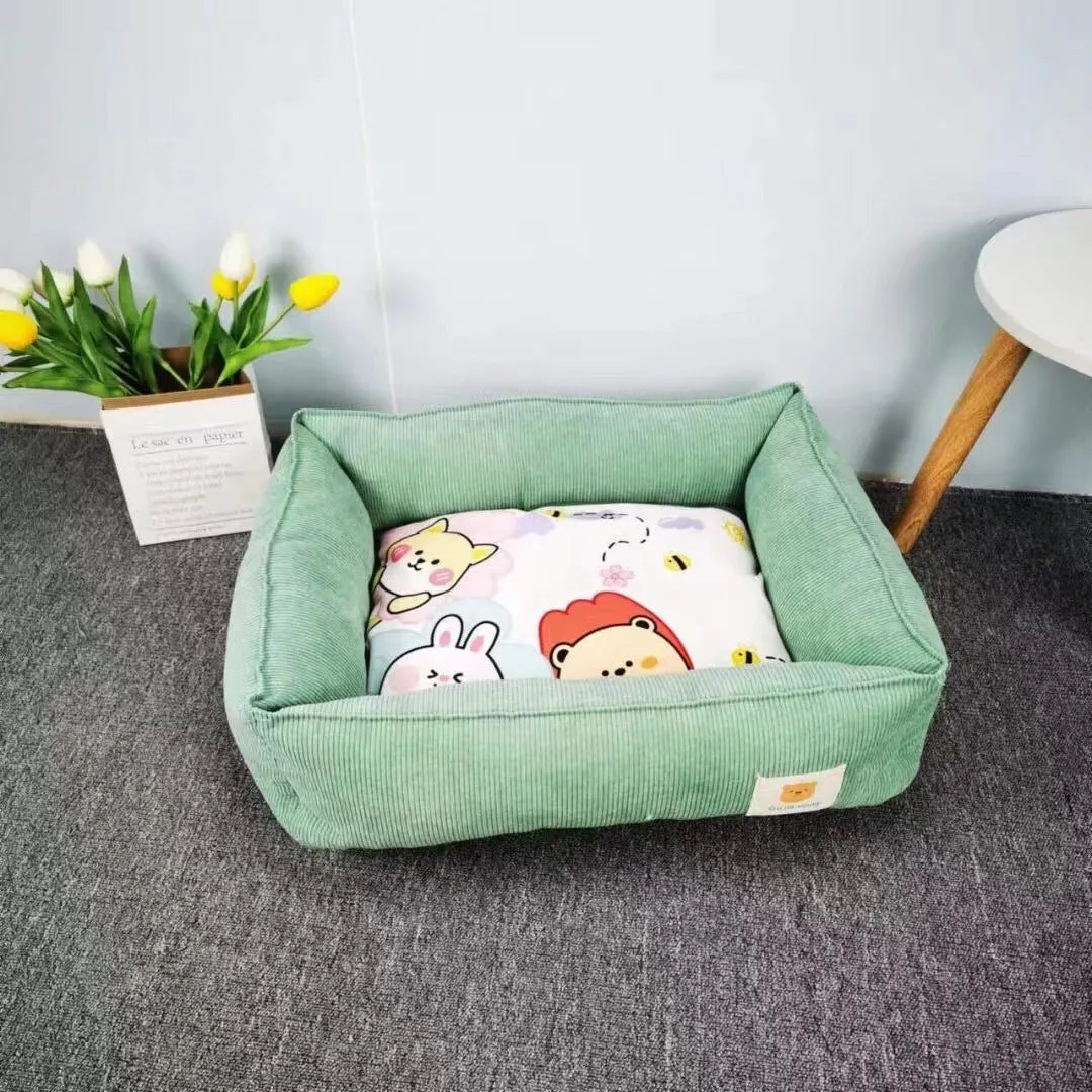 Dog winter cotton pet nest in fine velvet fabric with PP cotton filling showing colour options