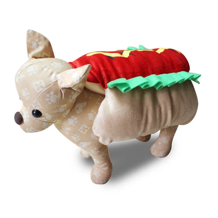 Halloween Christmas dog polyester transformation bodysuit costume in eight colours sizes S M L