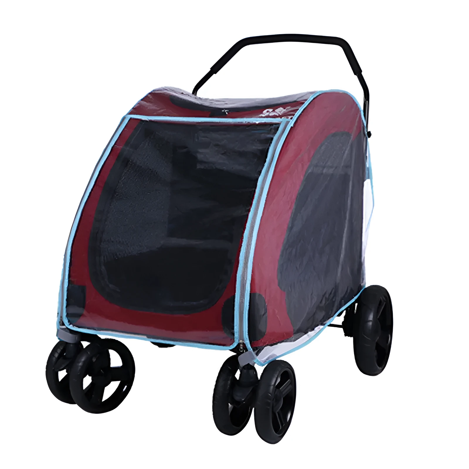Pet stroller raincoat poncho in waterproof material for cat dog trolley with three size options