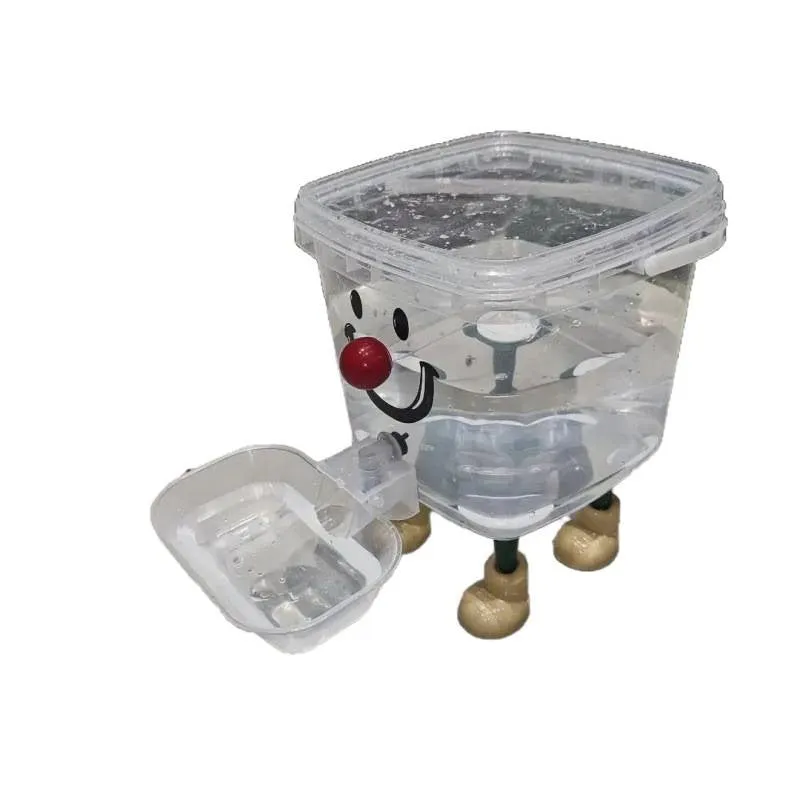 Cute dopamine cat automatic water dispenser in red nose colour, 3-litre capacity, made from ABS plastic