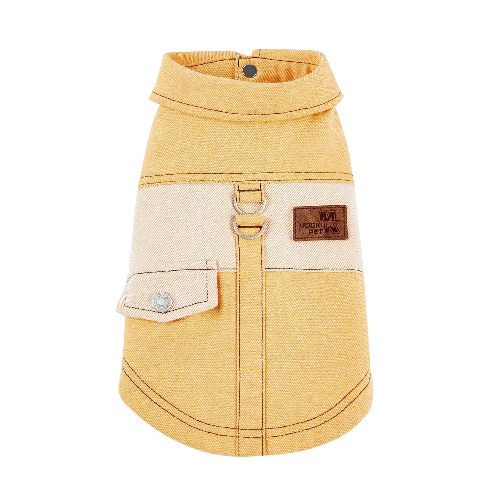 Yellow casual cotton blend dog clothes for small breeds like Bichon Frise and Yorkshire Terrier