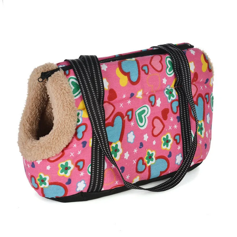 Outdoor travel pet backpack in non-woven fabric, small size, blue colour, for cats and small dogs
