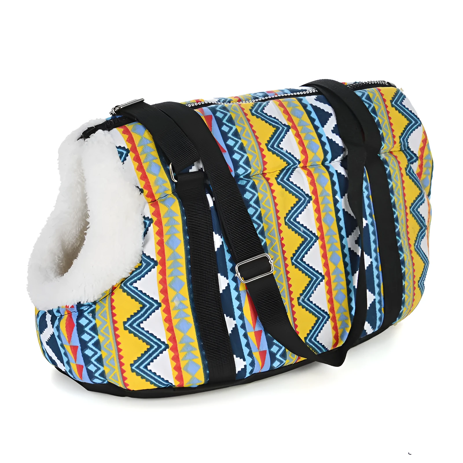 Outdoor travel pet backpack in non-woven fabric, small size, blue colour, for cats and small dogs