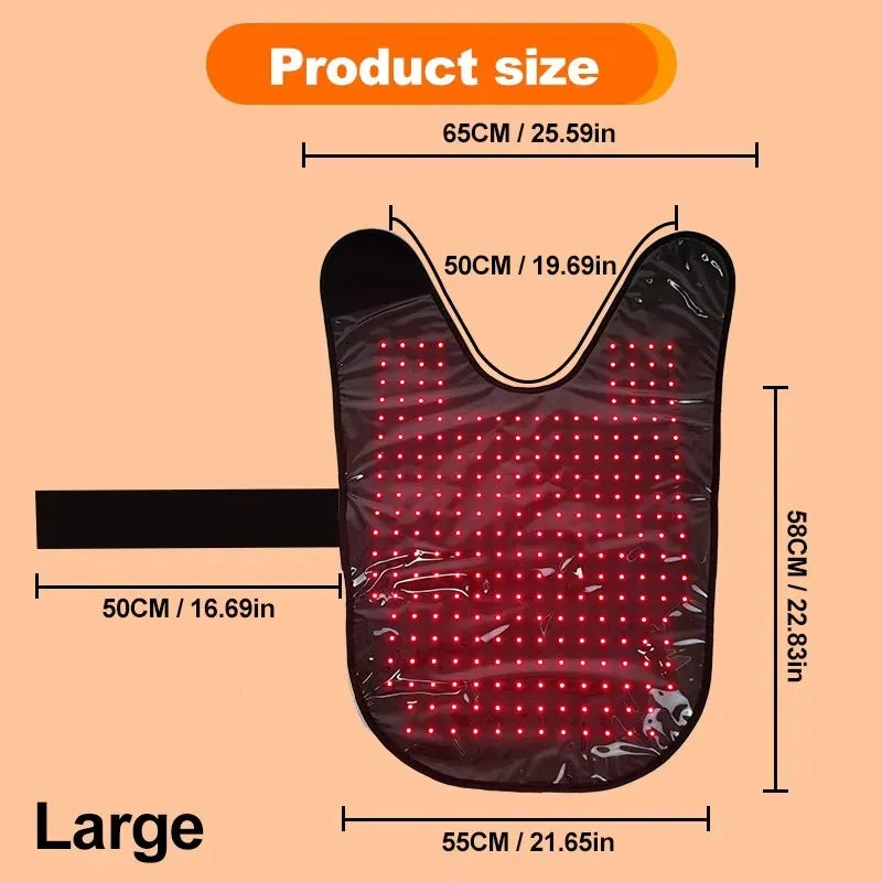 Black L size pet red light infrared physiotherapy instrument for dogs and cats, 550mm by 280mm, with wireless design and timing function