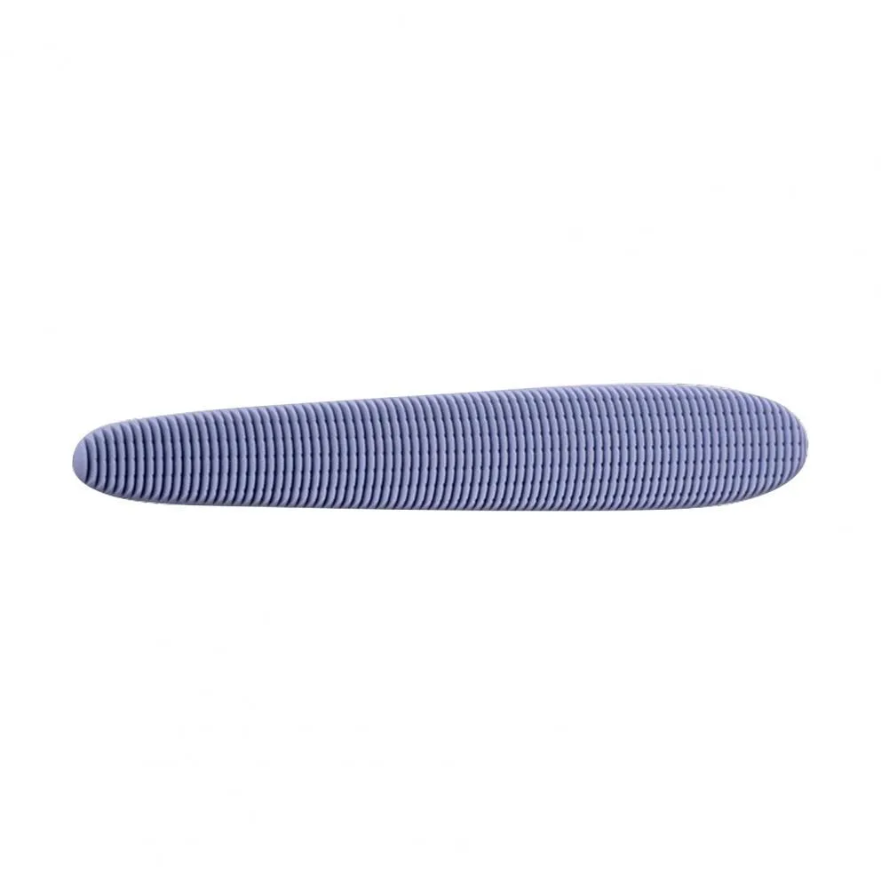 Gray ABS cat comb with tongue massage surface and ergonomic handle