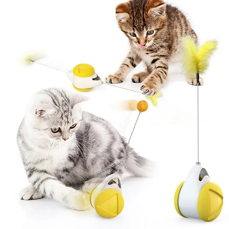 Balance swing car cat toy in plastic, available in multiple colours, self-moving swing action