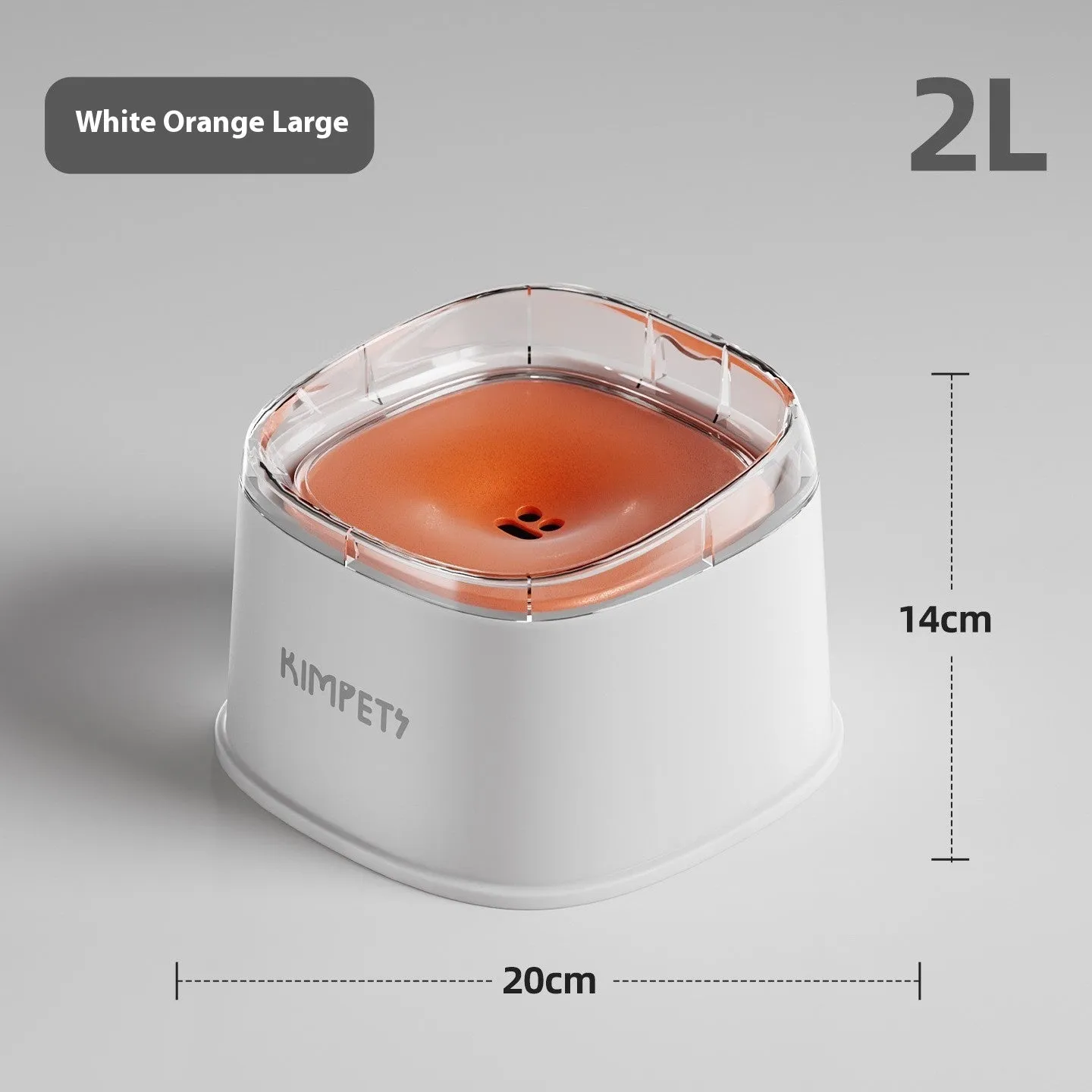 Anti-tumble dog keep dry mouth floating bowl in PP plastic with 1500ml or 2000ml capacity in various colours