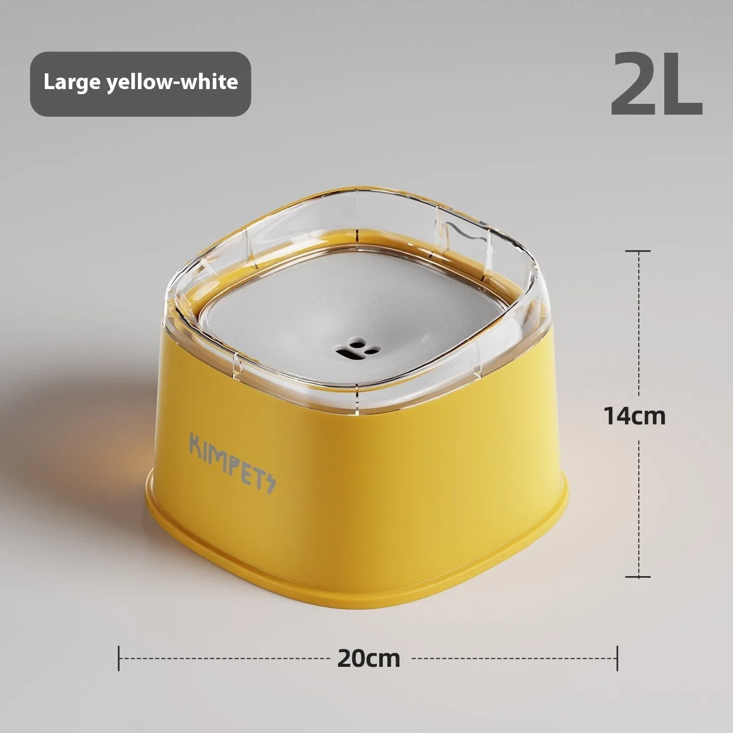 Anti-tumble dog keep dry mouth floating bowl in PP plastic with 1500ml or 2000ml capacity in various colours