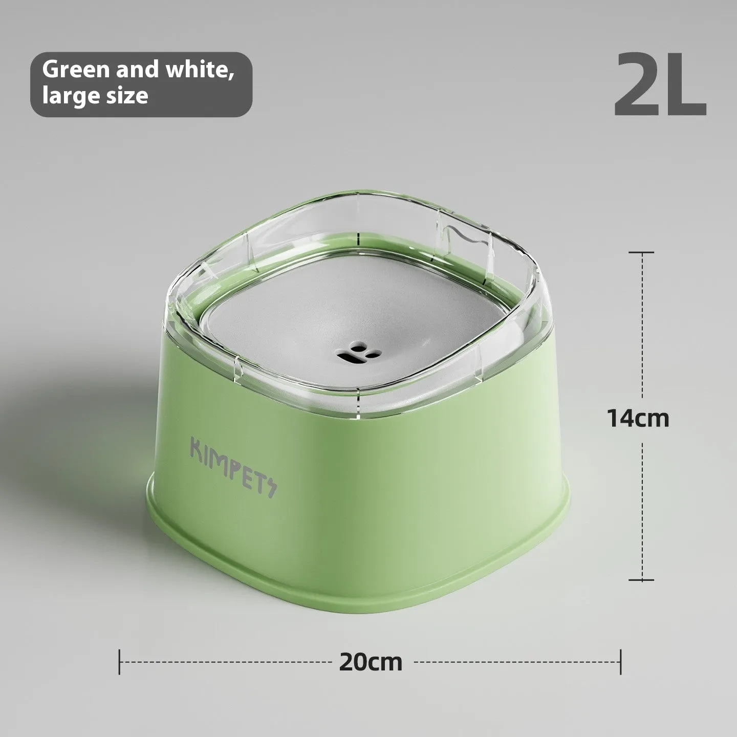 Anti-tumble dog keep dry mouth floating bowl in PP plastic with 1500ml or 2000ml capacity in various colours