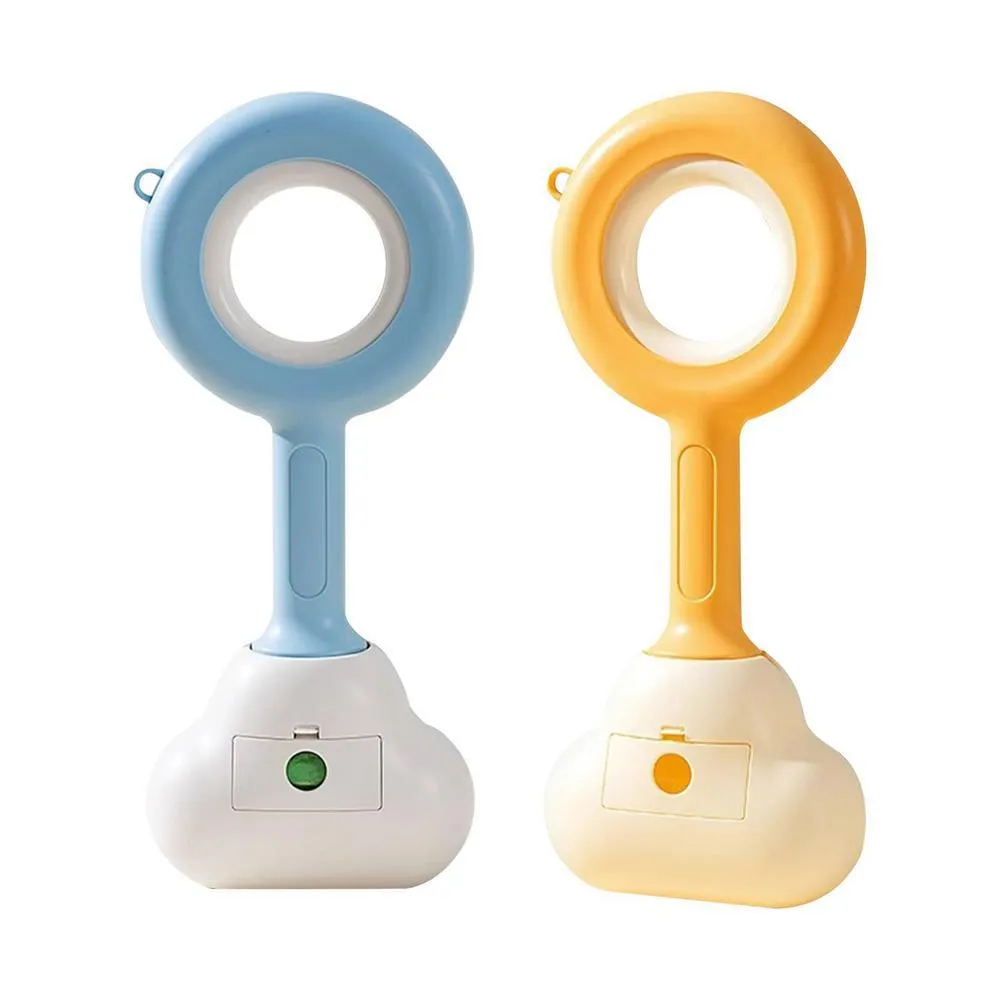 Cloud shape jaw dog pooper scooper with comfortable grip handle in white blue colour