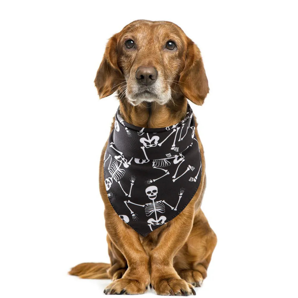 Halloween pet saliva towel with ghost print on cotton fabric, 48x48x70cm, for cats and dogs