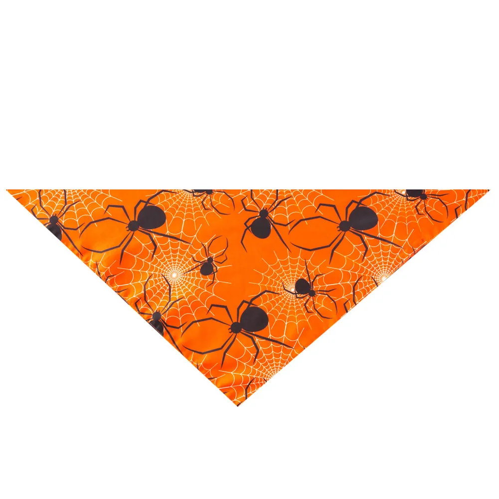 Halloween pet saliva towel with ghost print on cotton fabric, 48x48x70cm, for cats and dogs