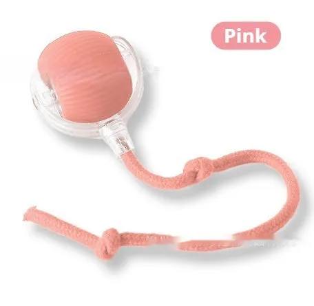 Plush silicone cat ball toy in green colour with rolling movement design