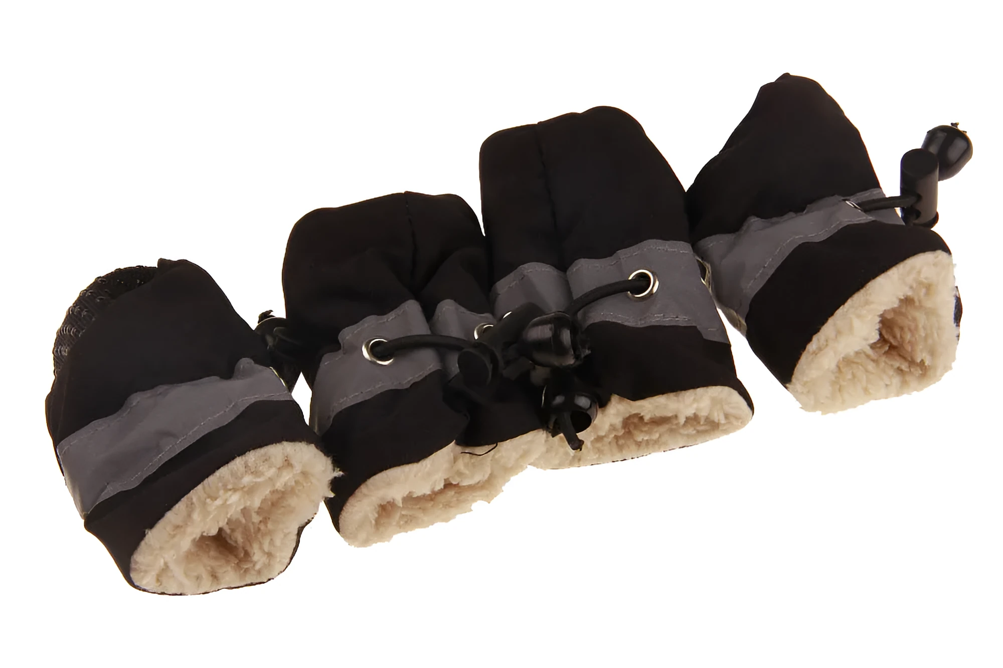 Dog shoes with anti-slip sole, black colour, size 1-7 for small to medium dogs paw protection