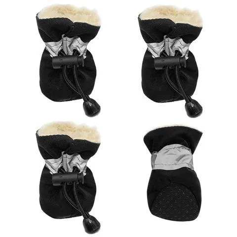 Dog shoes with anti-slip sole, black colour, size 1-7 for small to medium dogs paw protection