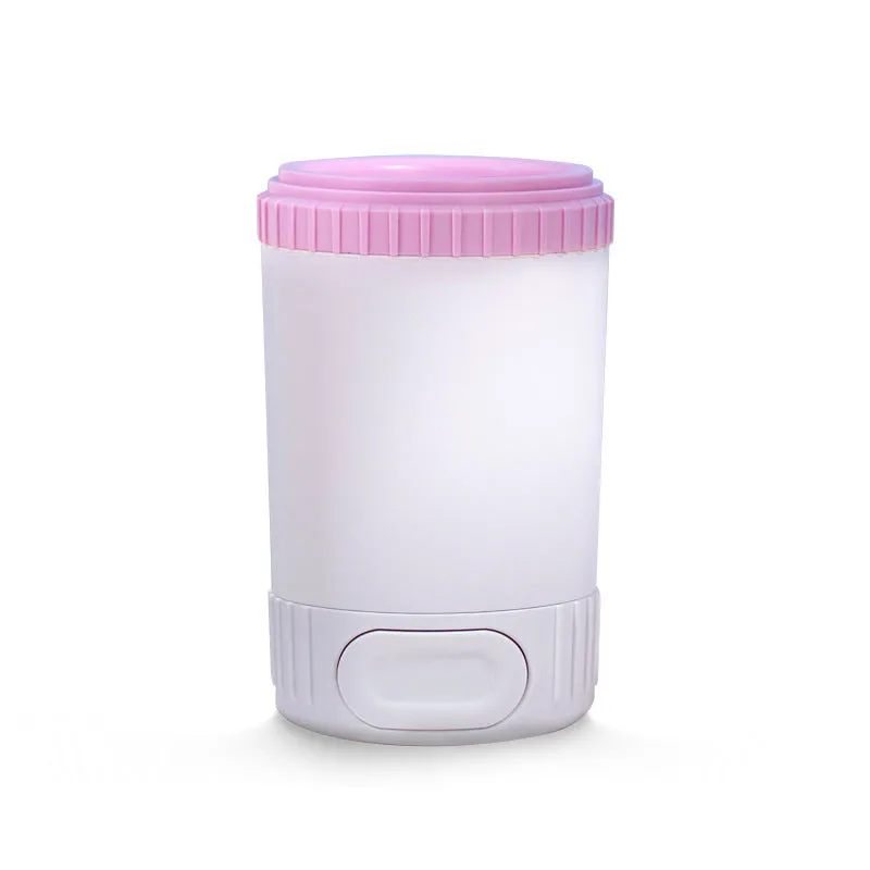 Automatic pet foot wash cup with silicone bristles for small and medium dogs in light grey