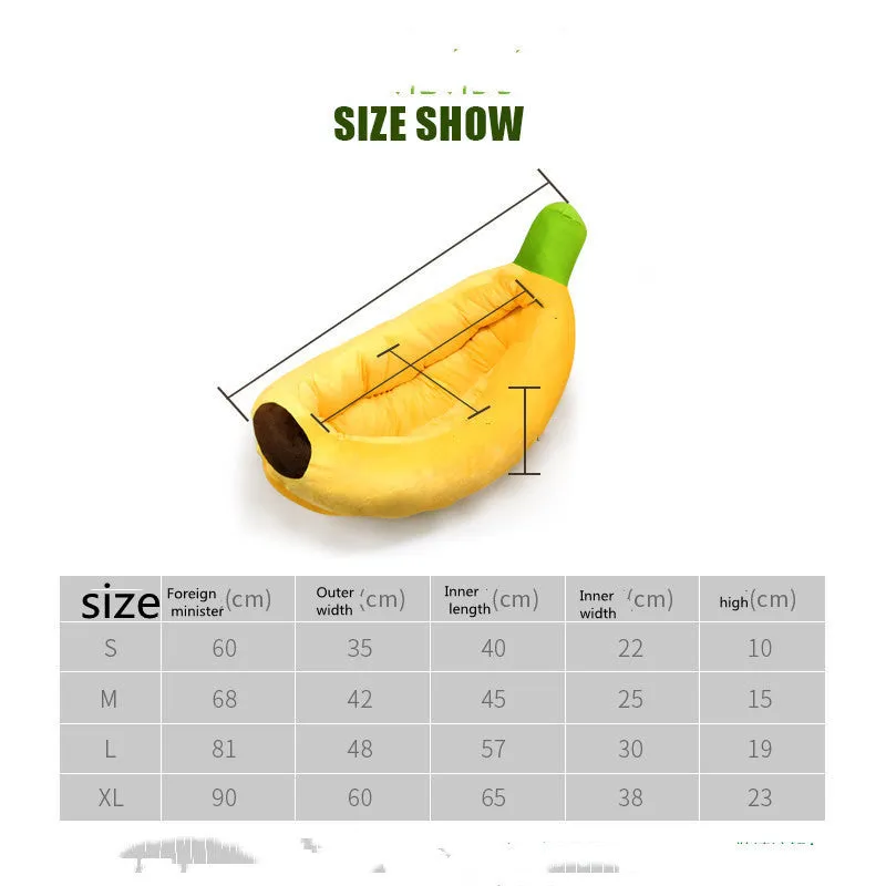 Yellow Banana Kennel zipper removable washable pet kennel mat on floor, available in sizes XS to L