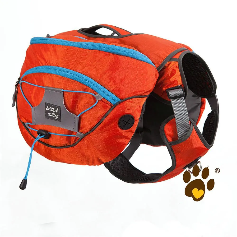 Pet self backpack in blue for medium and large dogs with adjustable straps