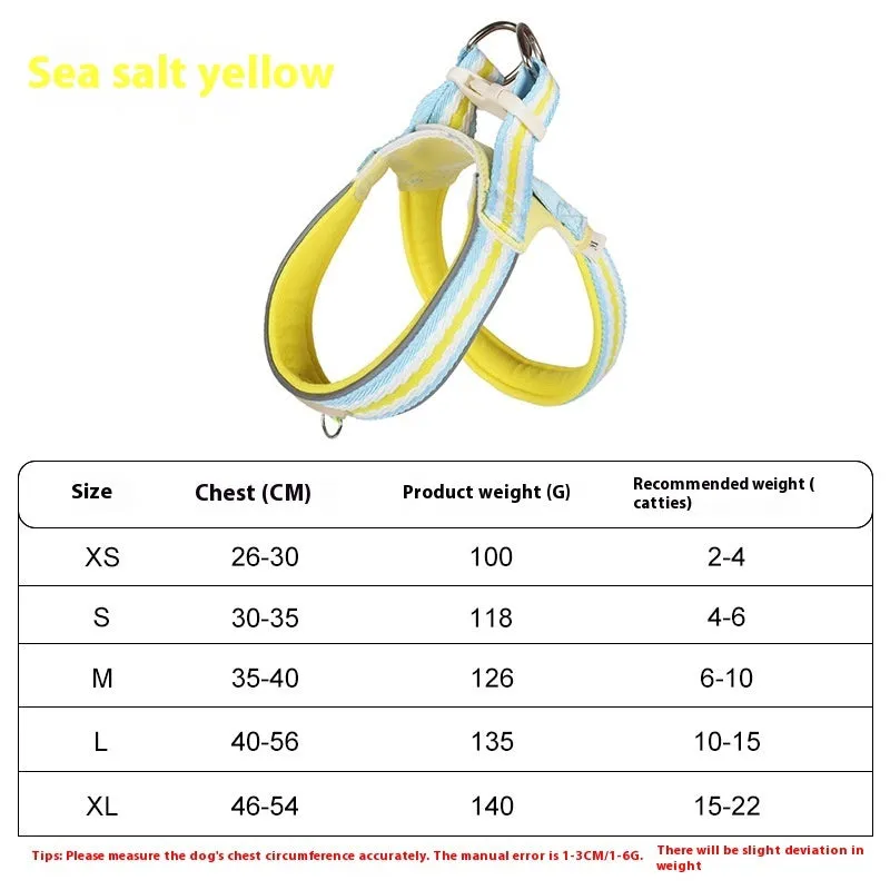 Y-shaped polyester dog harness with 1.4 metre walking rope in multiple colour options