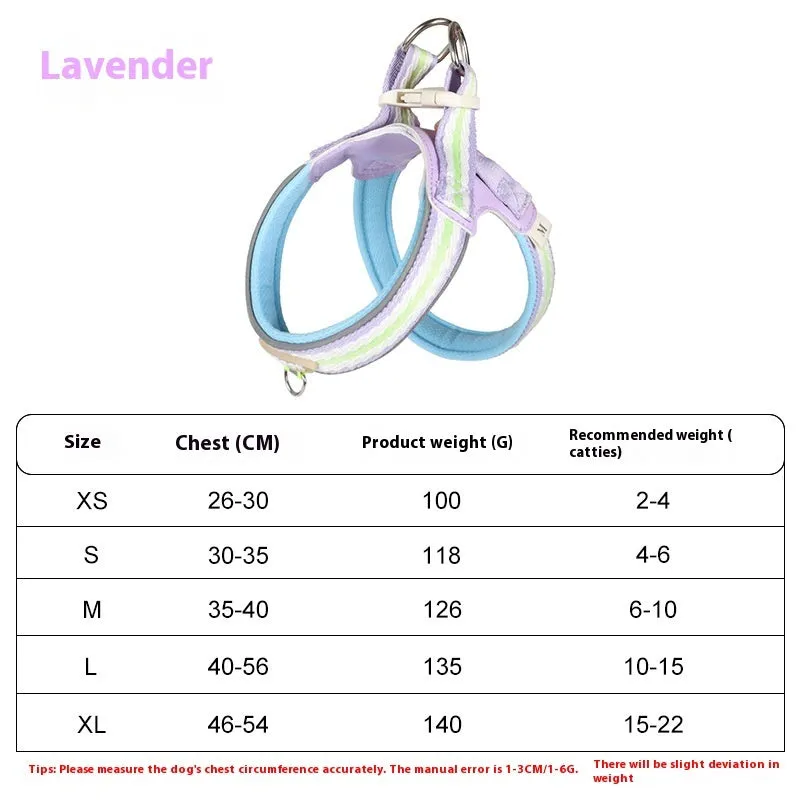 Y-shaped polyester dog harness with 1.4 metre walking rope in multiple colour options