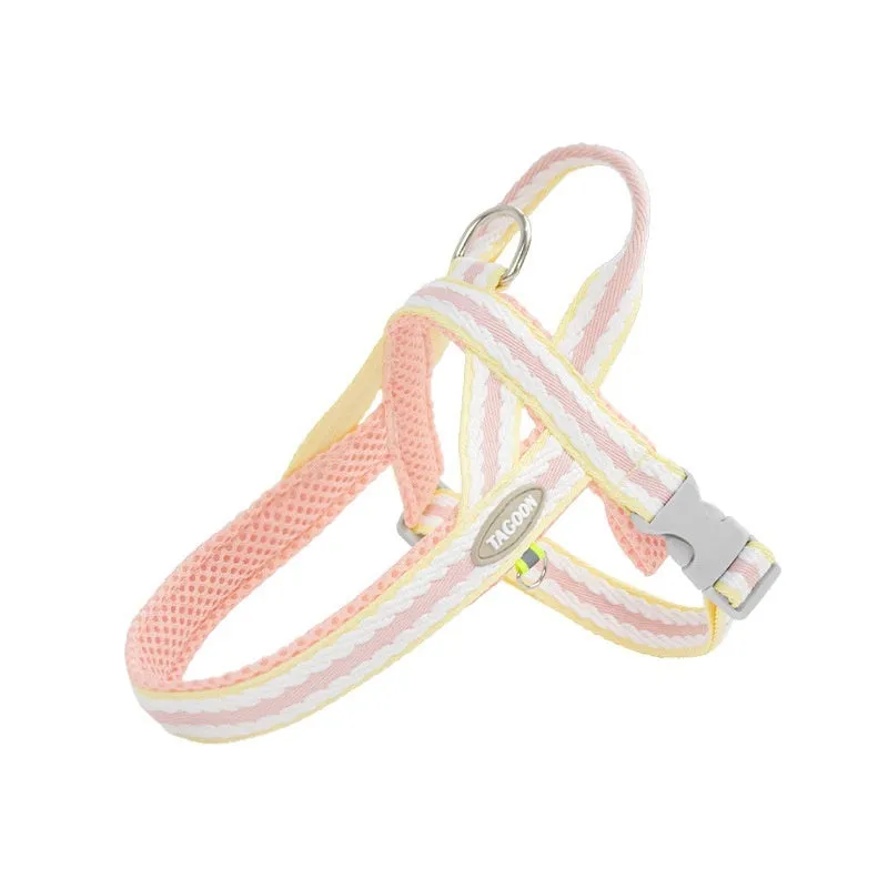 Y-shaped polyester dog harness with 1.4 metre walking rope in multiple colour options