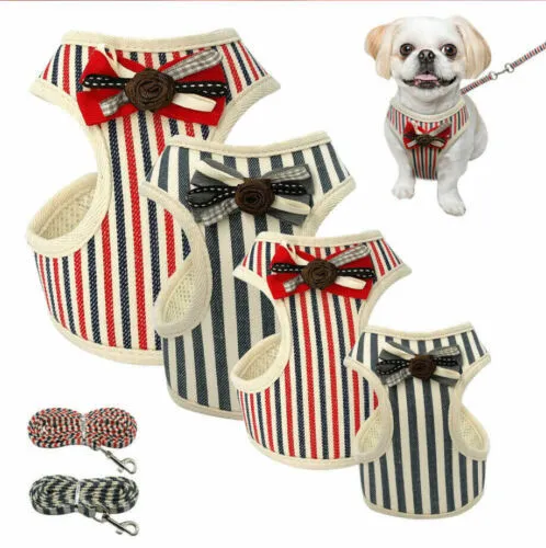Pet cute chest strap breathable tank top style dog harness in fibre material