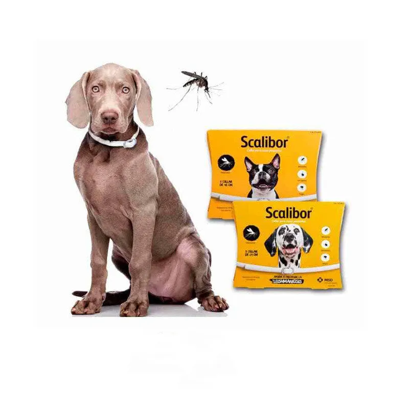 Large grey scalibor dog flea deworming collar made from mohair material for insect repellent use