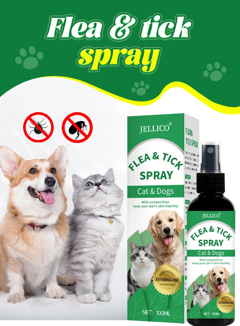 100ml dog cat in vitro pet skin itching spray with insecticide formula in a white bottle