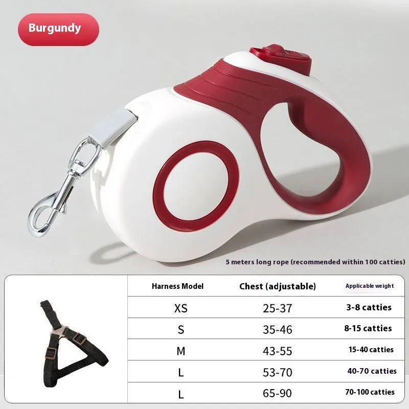 Blue 3 metre retractable dog leash with explosion-proof design for medium and large dogs made of PP and TPR