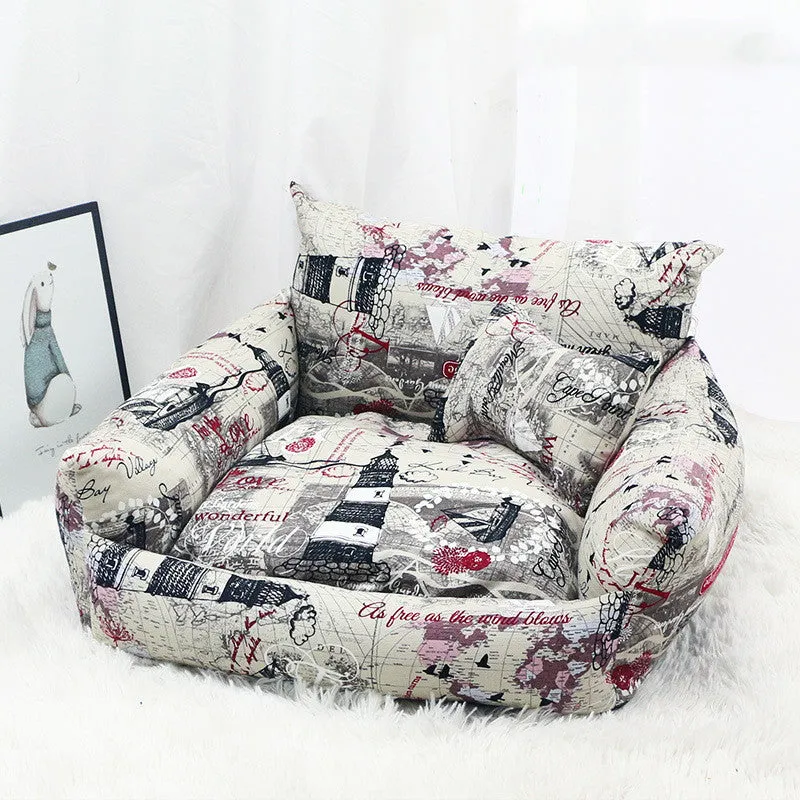Canvas pet nest for sofa in autumn winter with 58cm size and colour options