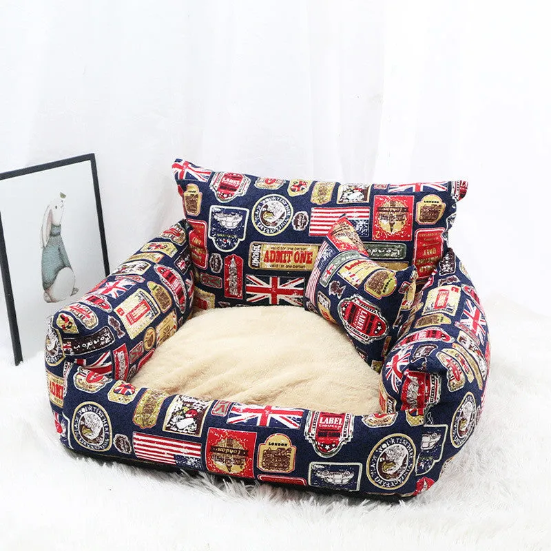 Canvas pet nest for sofa in autumn winter with 58cm size and colour options