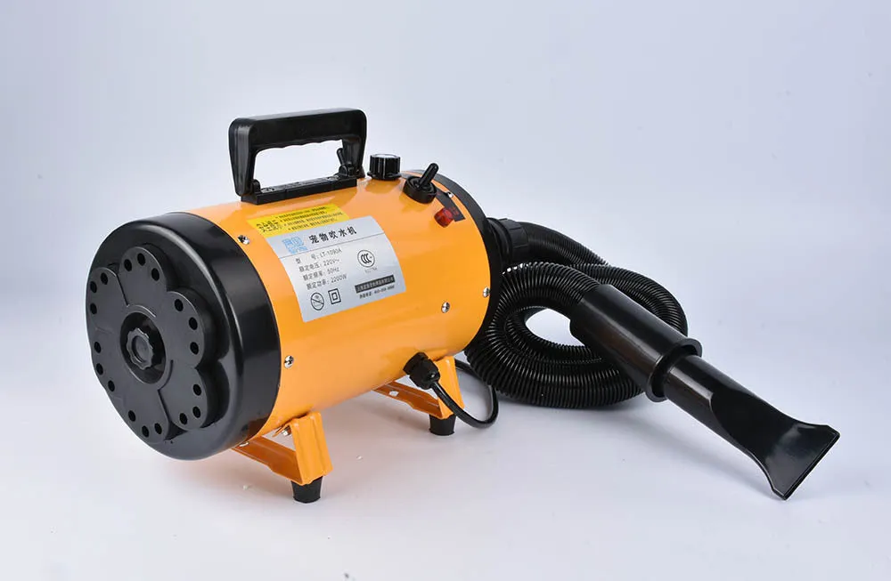 LT-1090A 2200W metal dog hair dryer water blower in black with power cord