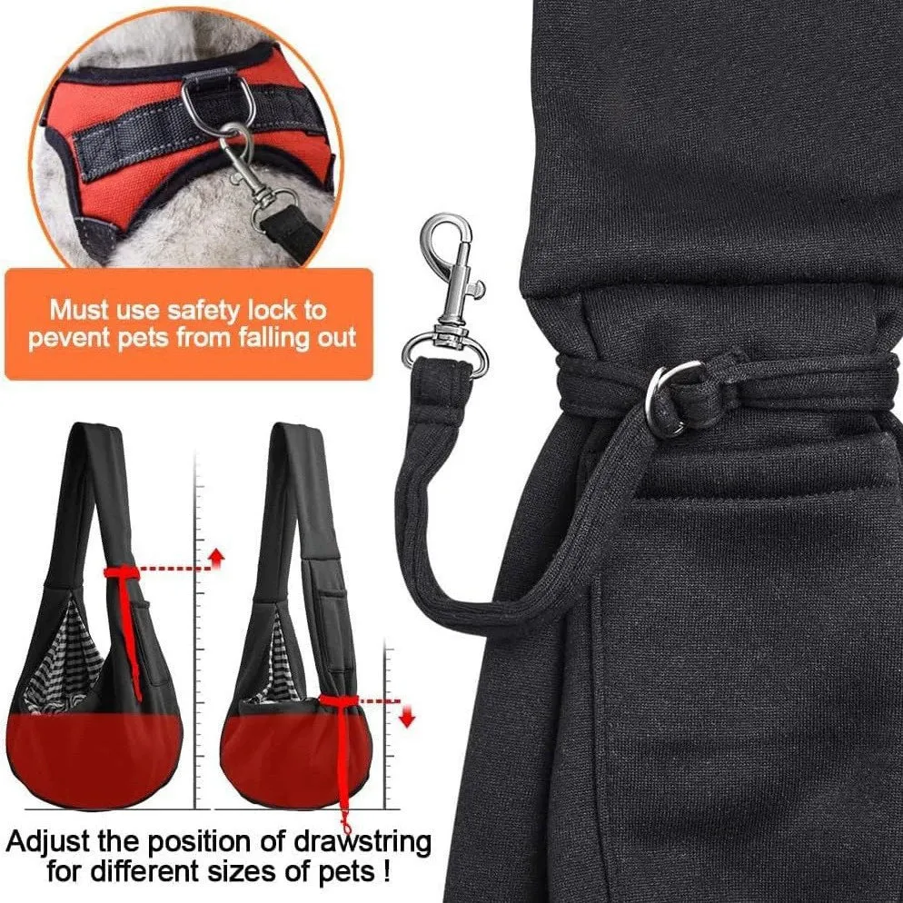 Fashion crossbody breathable folding pet bag in grey flannel with strap and zipper closure on plain background