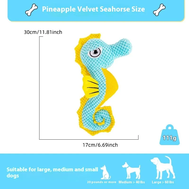 Plush squeaky pet toy in King Crab colour for interactive play with dogs and cats