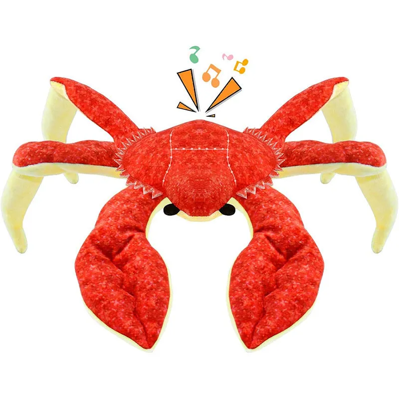 Plush squeaky pet toy in King Crab colour for interactive play with dogs and cats