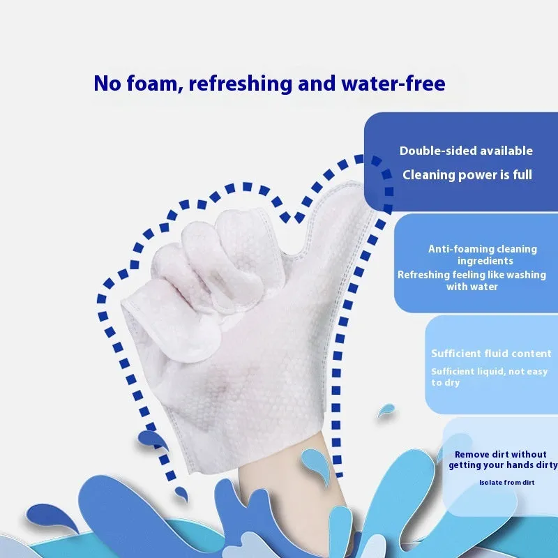 Pet bath-free cleaning gloves wet wipes for dogs, non-woven fabric disposable grooming gloves, pack of 1 or 6 pieces