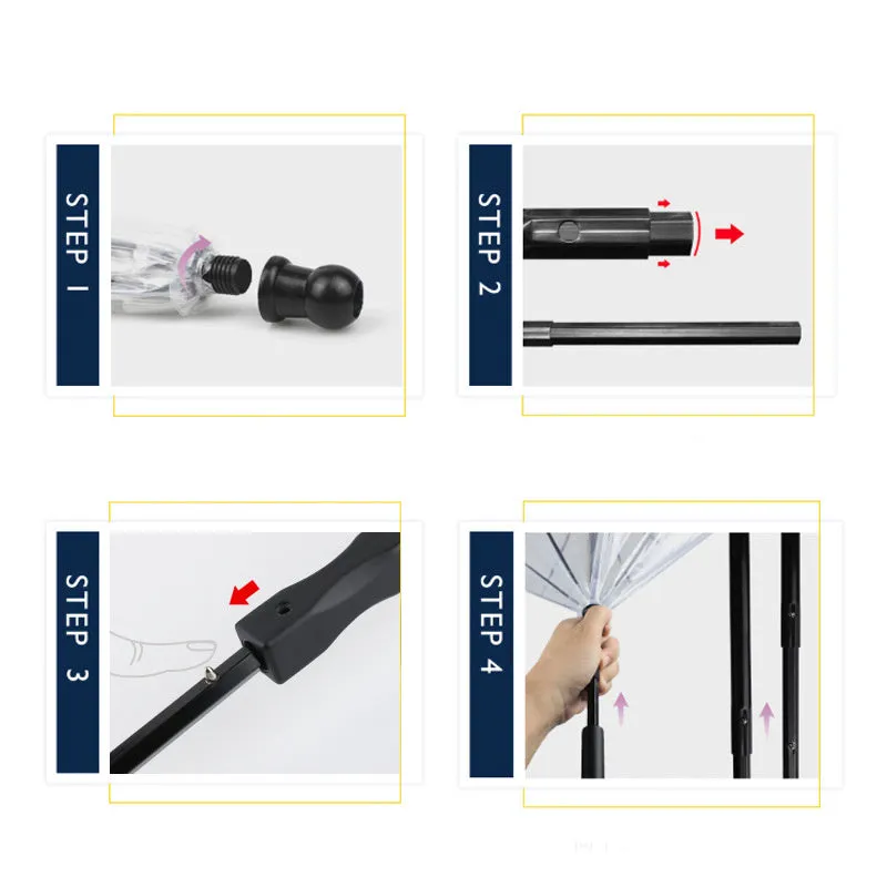 Transparent dog umbrella with traction chain removable on small dog for rainy walk