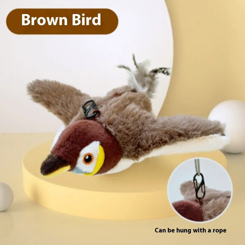 Pet plush bite resistant toy with electric shaking in light gray on a floor
