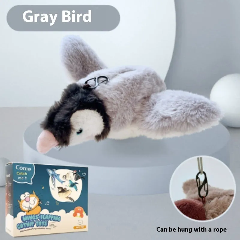 Pet plush bite resistant toy with electric shaking in light gray on a floor