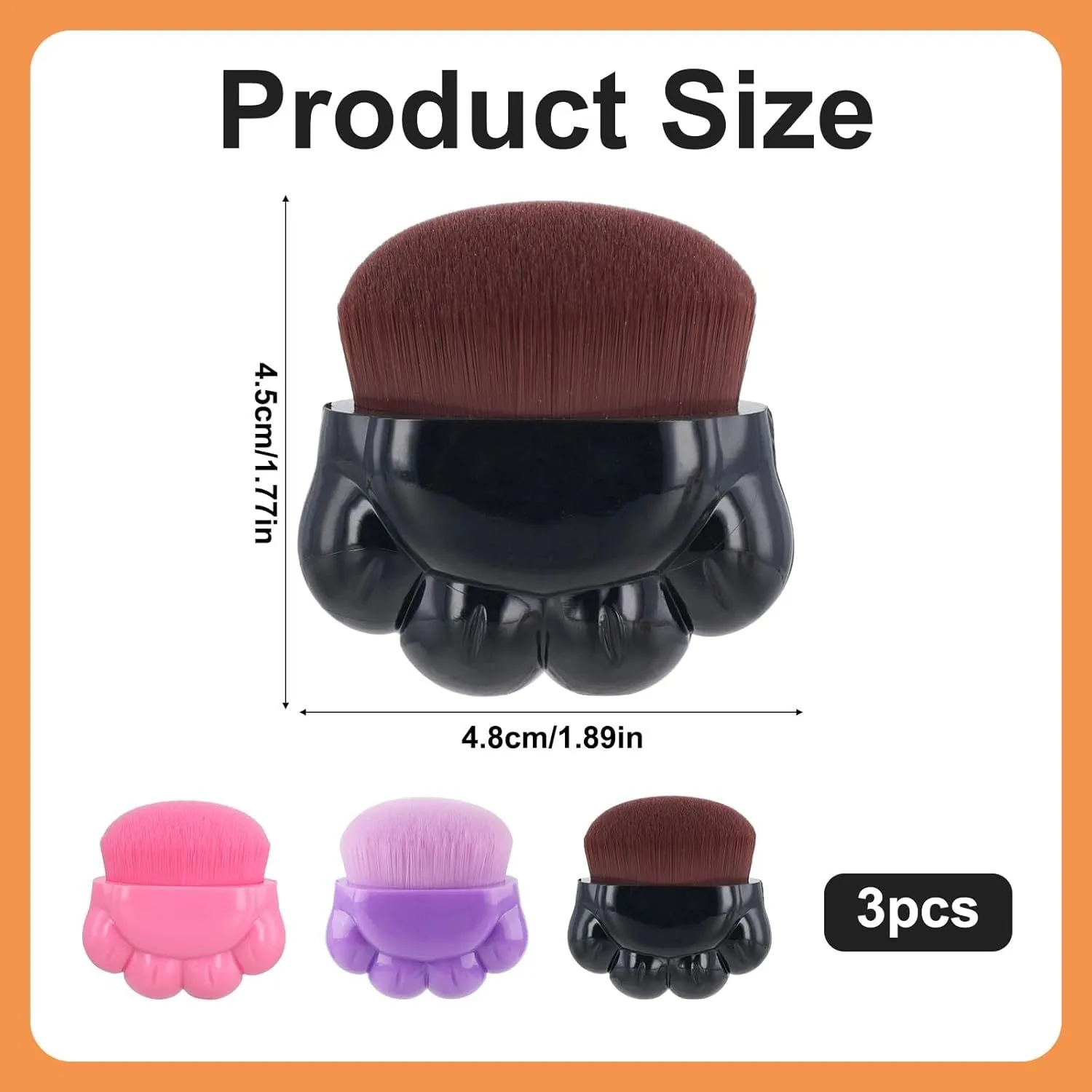 Set of three paw-shaped pet balm brushes with individual plastic storage boxes.