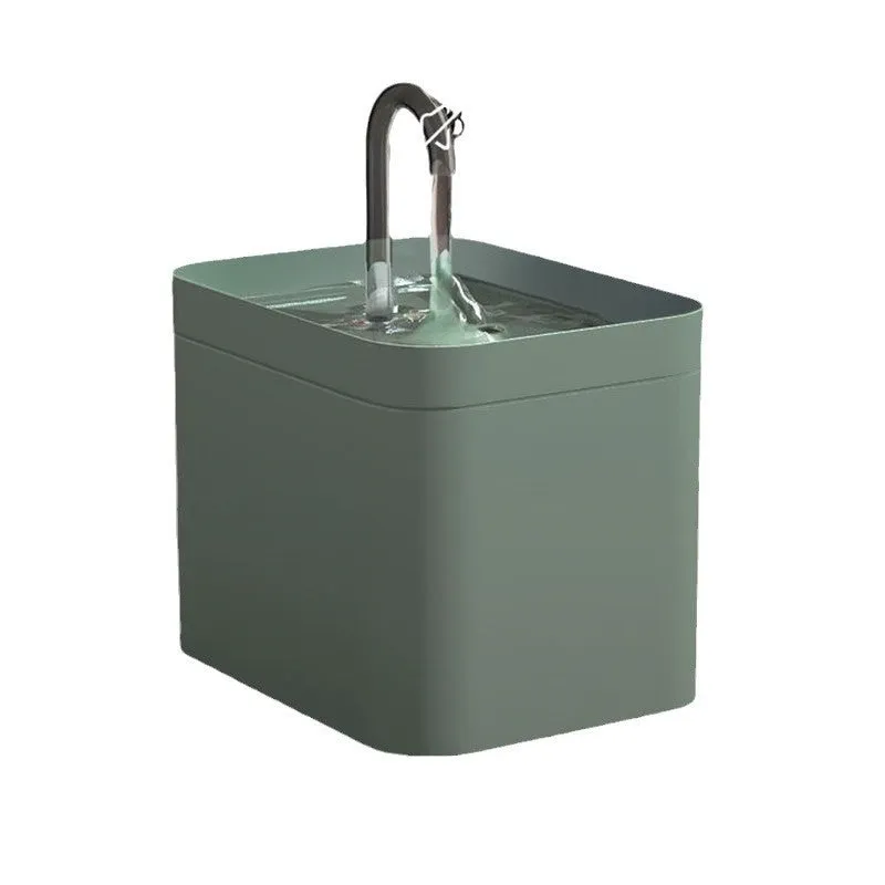 Cat water fountain with clear crystal elbow and frosted blue base, 1500ml capacity automatic circulation