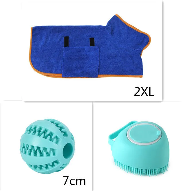 Silicone dog bath massage brush with shampoo dispenser, beige colour, round shape, on white background