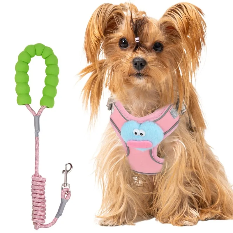 No pull dog harness with multifunction leash, soft adjustable vest, reflective stitching, breathable mesh, for medium dogs, multiple colours available