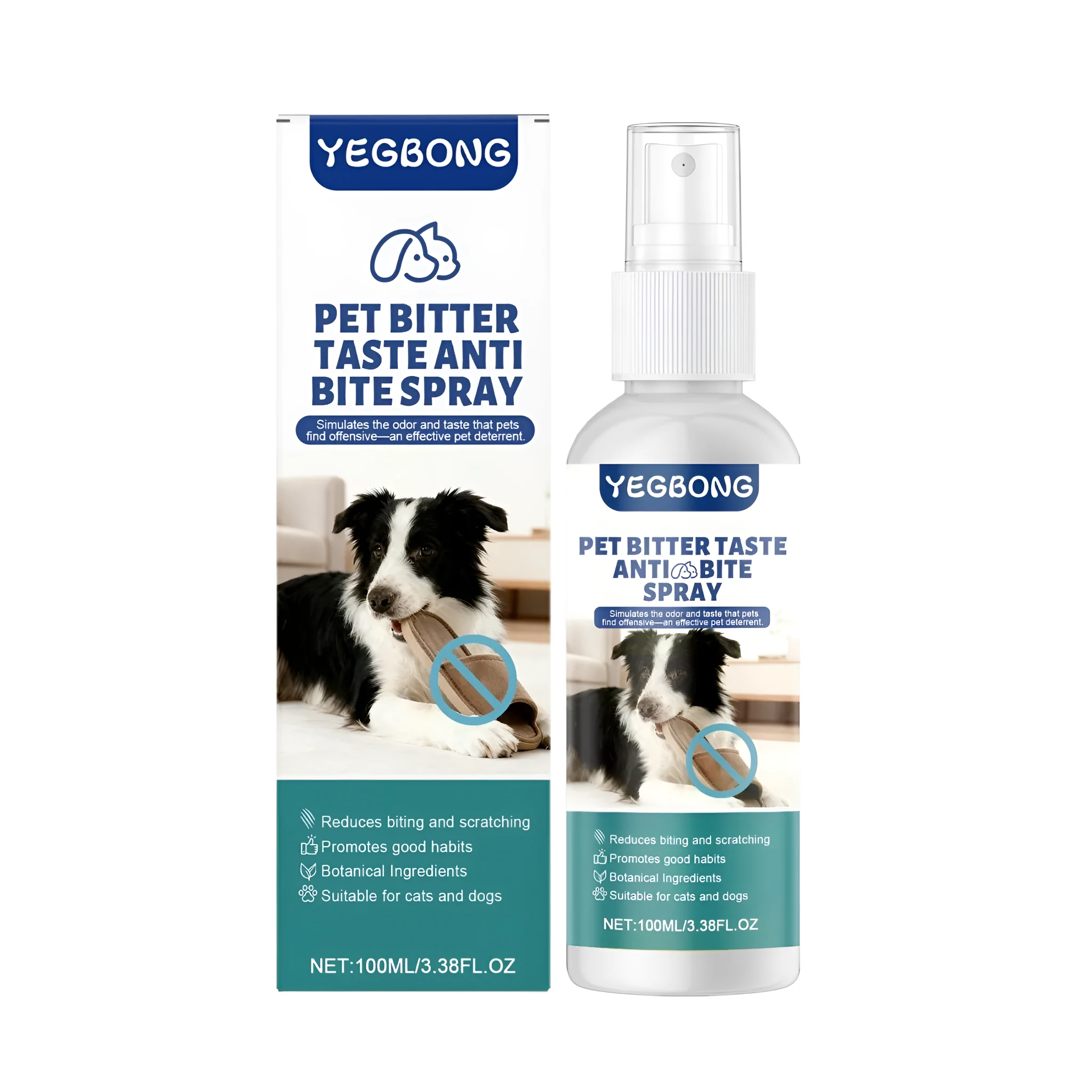 Pet bitter taste anti bite spray 100ml apple extract deterrent for dogs cats