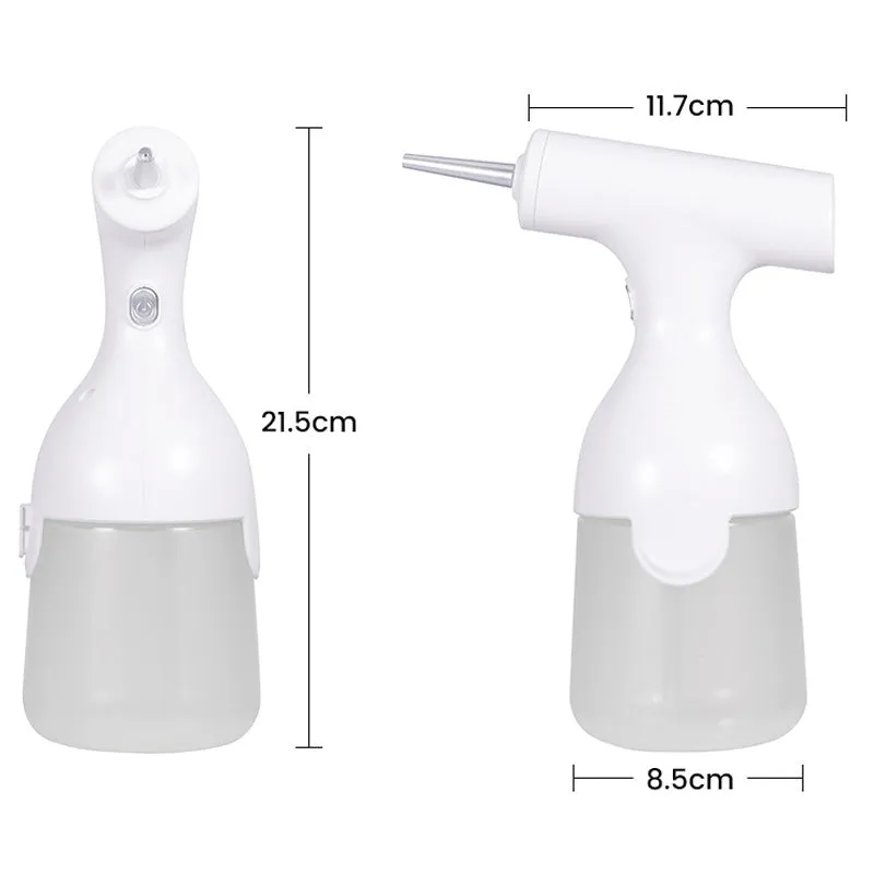 White electric liquid foam dispenser gun with 350ml capacity and IPX5 waterproof rating