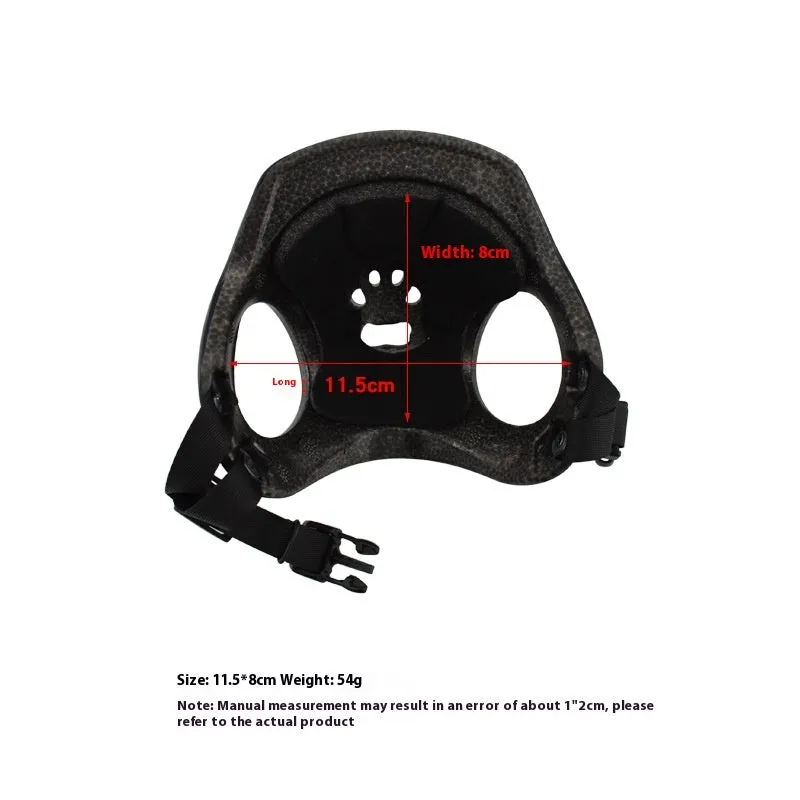 Plastic safety helmet for small to medium sized dogs in black colour